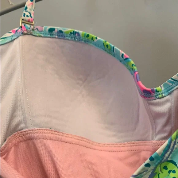 Lilly Pulitzer Blue and Pink One Piece Swimsuit - Picture 4 of 11